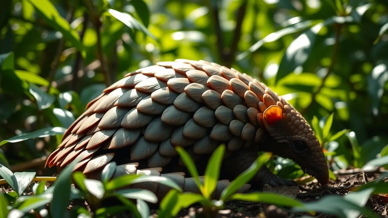 Significado de Sonhar com Pangolim: Descubra os Mistérios! Pangolim enrolado na floresta