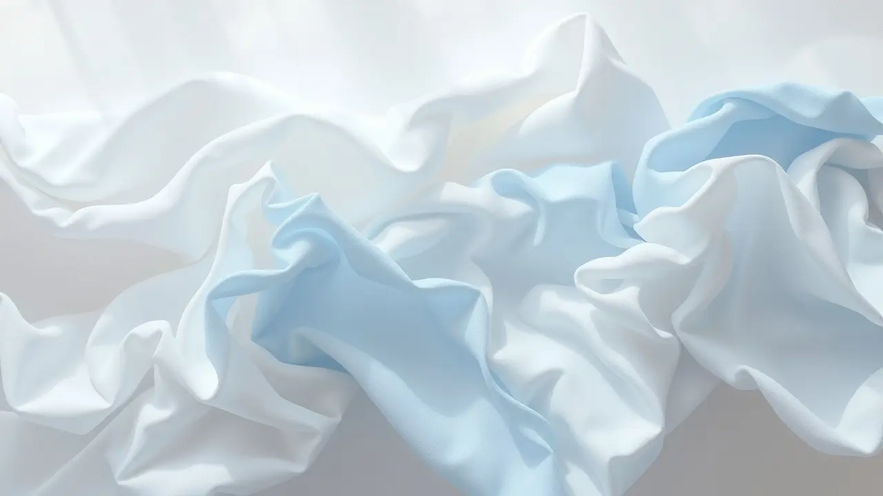 Tecidos coloridos flutuando suavemente