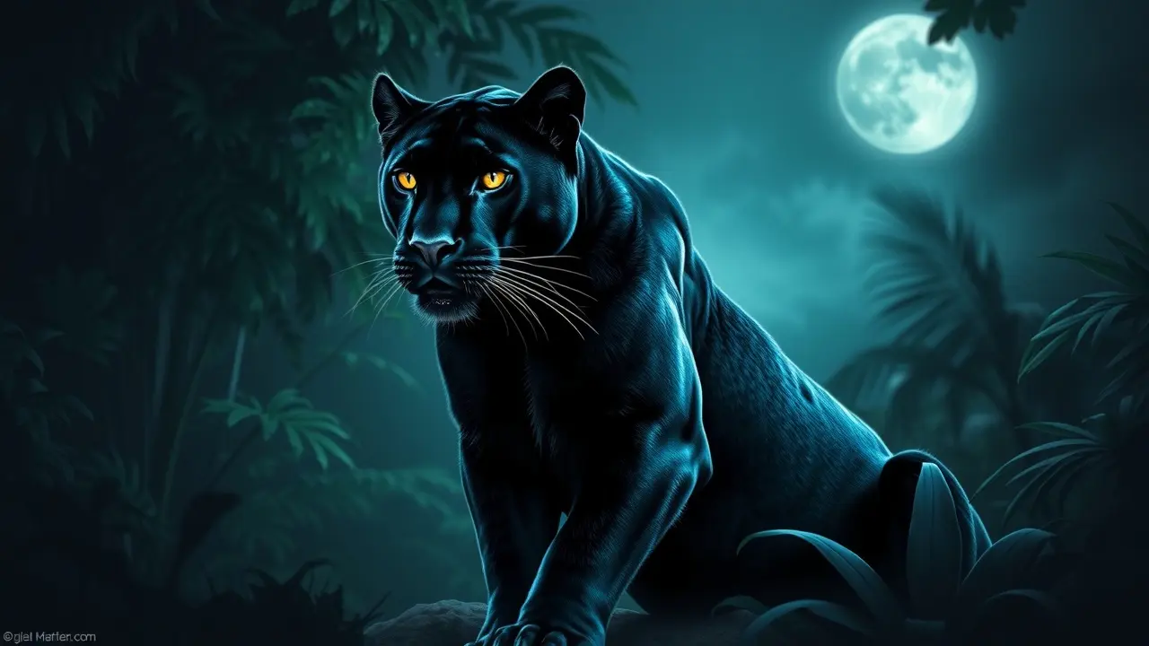 Sonhar com Pantera Negra: Desvende os Significados e Simbolismos Ocultos Pantera negra majestosa na selva