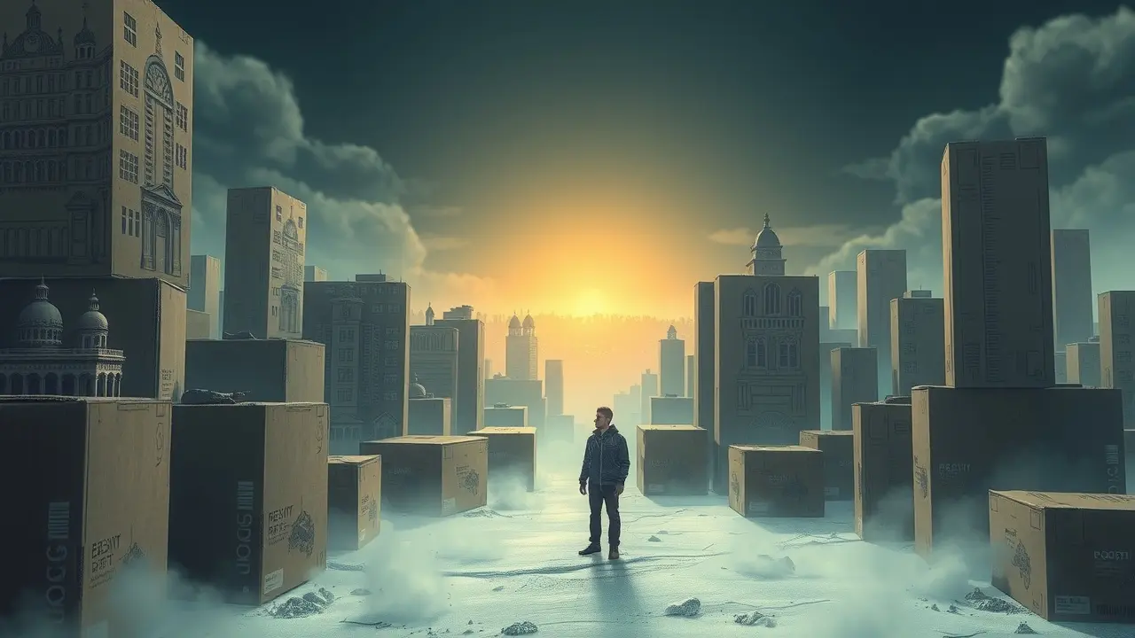 Sonhar com Papelão: Descubra os Significados e Interpretações Sonho com paisagem de papelão complexa e reflexiva