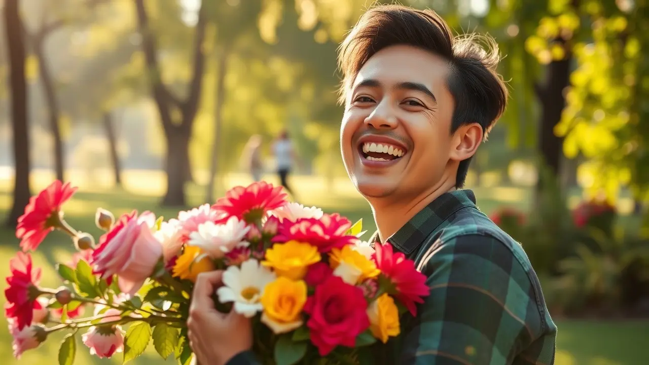 Sonho com paquera: flores e admiração