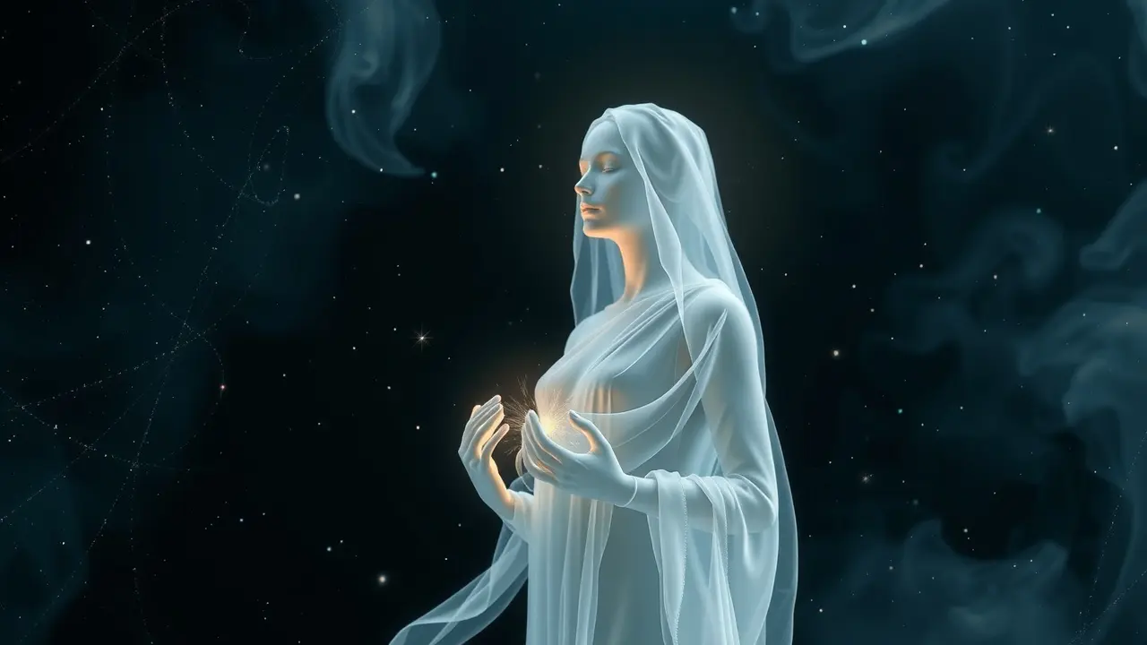 Sonhar com Parte do Espírito: Desvende os Mistérios do Seu Inconsciente Figura etérea representando o espírito.