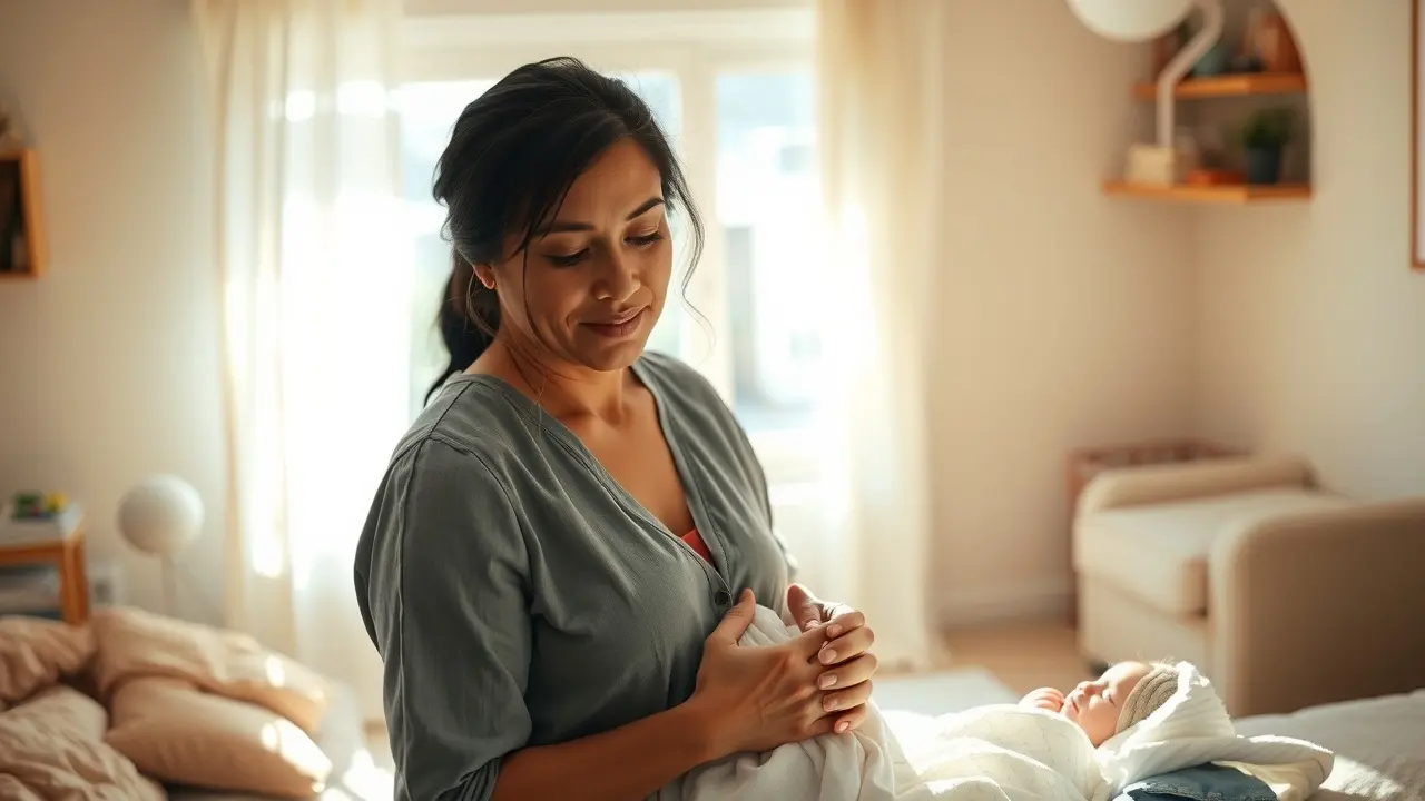 Significado de Sonhar com Parteira: Revelações e Novos Começos Parteira auxiliando no parto com olhar gentil e ambiente acolhedor.