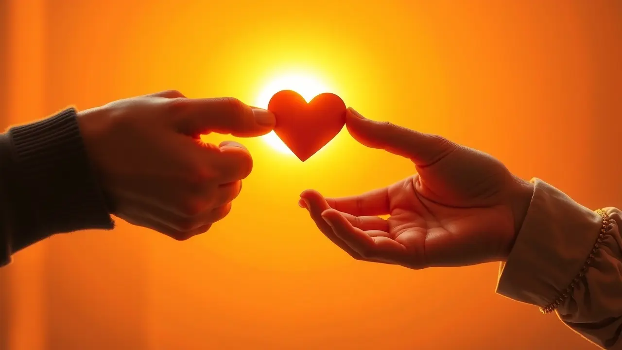 Significado de Sonhar com Partilha: Descubra as Interpretações Duas mãos compartilhando um coração