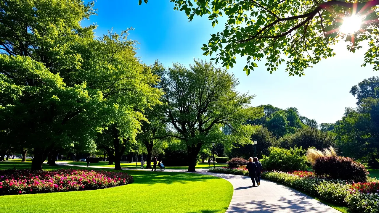 Significado de Sonhar com Passeio: Descubra as Mensagens Ocultas Passeio tranquilo em parque ensolarado