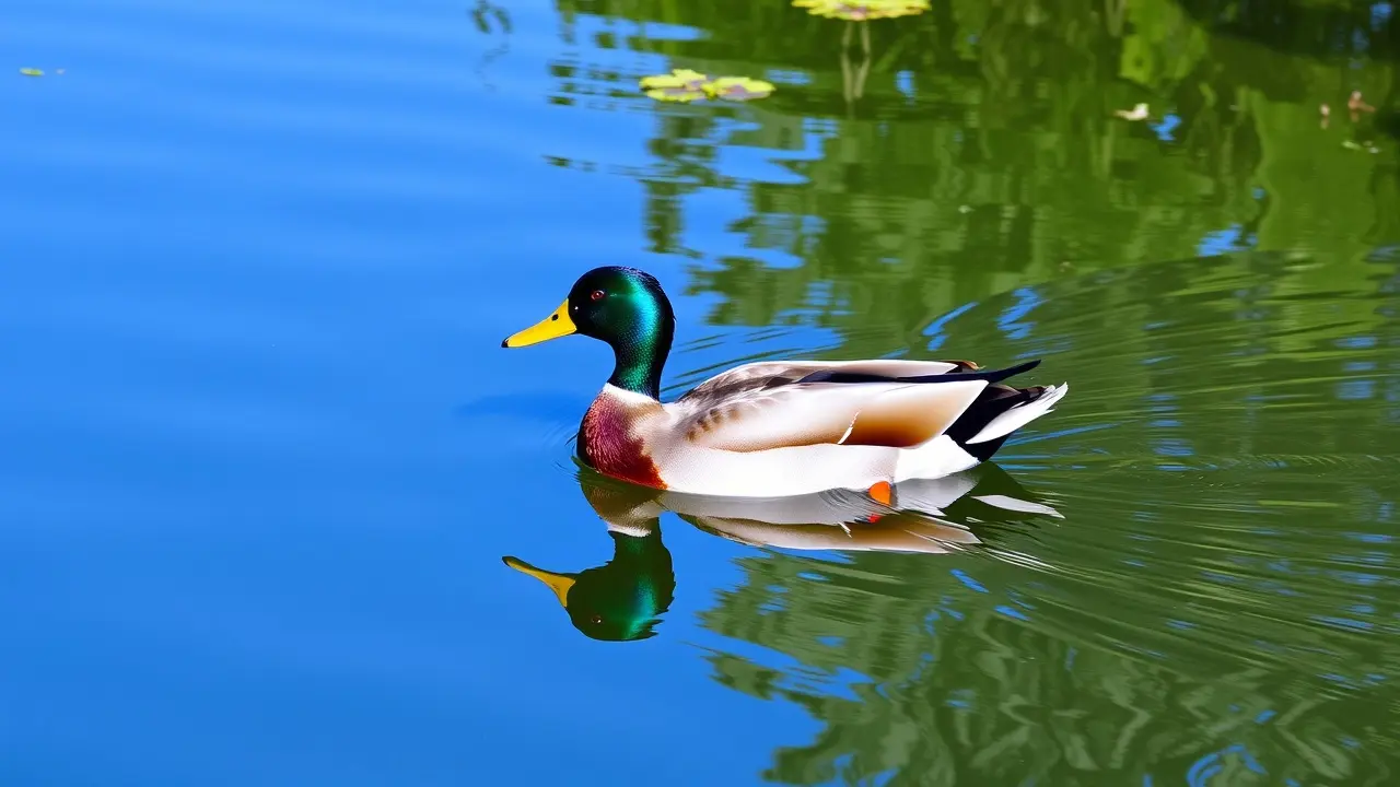 Significado de Sonhar com Pato: Descubra as Mensagens do Seu Subconsciente Pato nadando em lago sereno