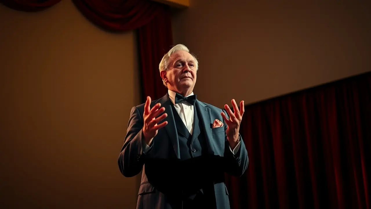 Significado de Sonhar com Paulo Autran: Interpretações e Reflexões Paulo Autran em cena teatral