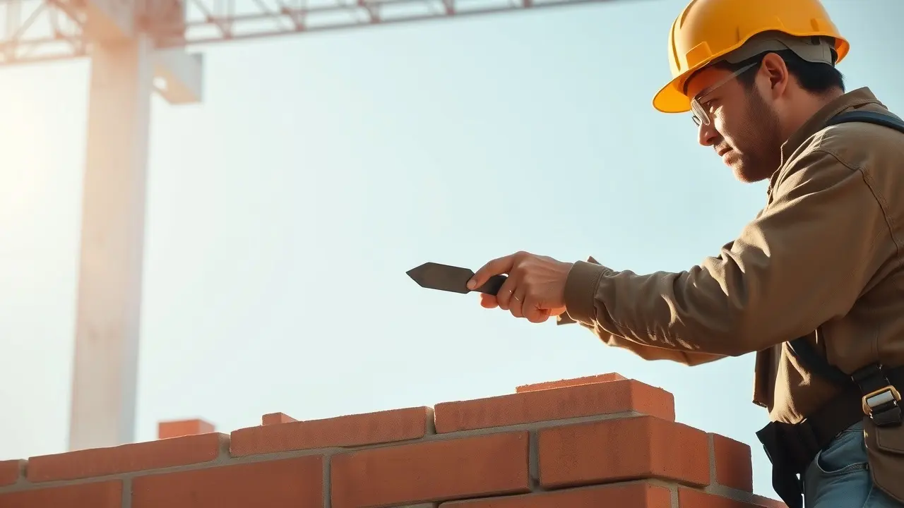 Significado de Sonhar com Pedreiro: Interpretações e Simbolismos Pedreiro trabalhando em construção.