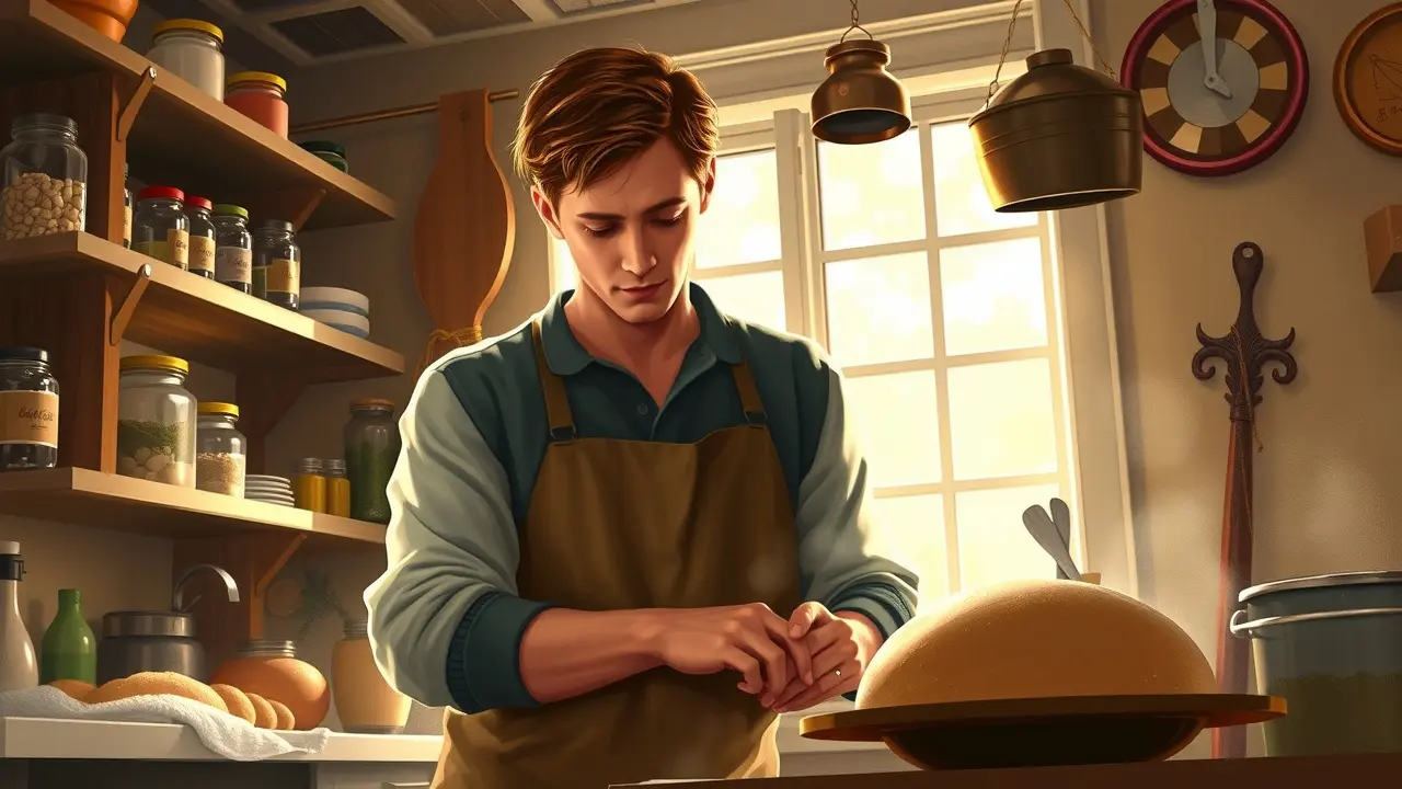 Significado de Sonhar com Peeta: Desvendando os Símbolos Peeta Mellark assando pão em sonho