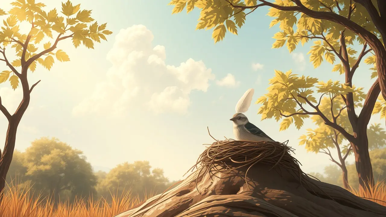 Significado de Sonhar com Pena Branca e Xavantinho: Interpretações e Simbolismos João-de-barro com pena branca no ninho