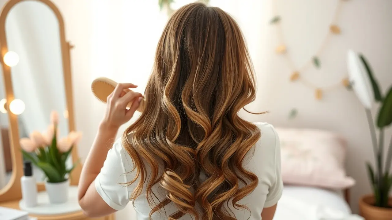 Sonhar com Pentear: Descubra os Significados e Interpretações! Mulher penteando o cabelo com escova de madeira