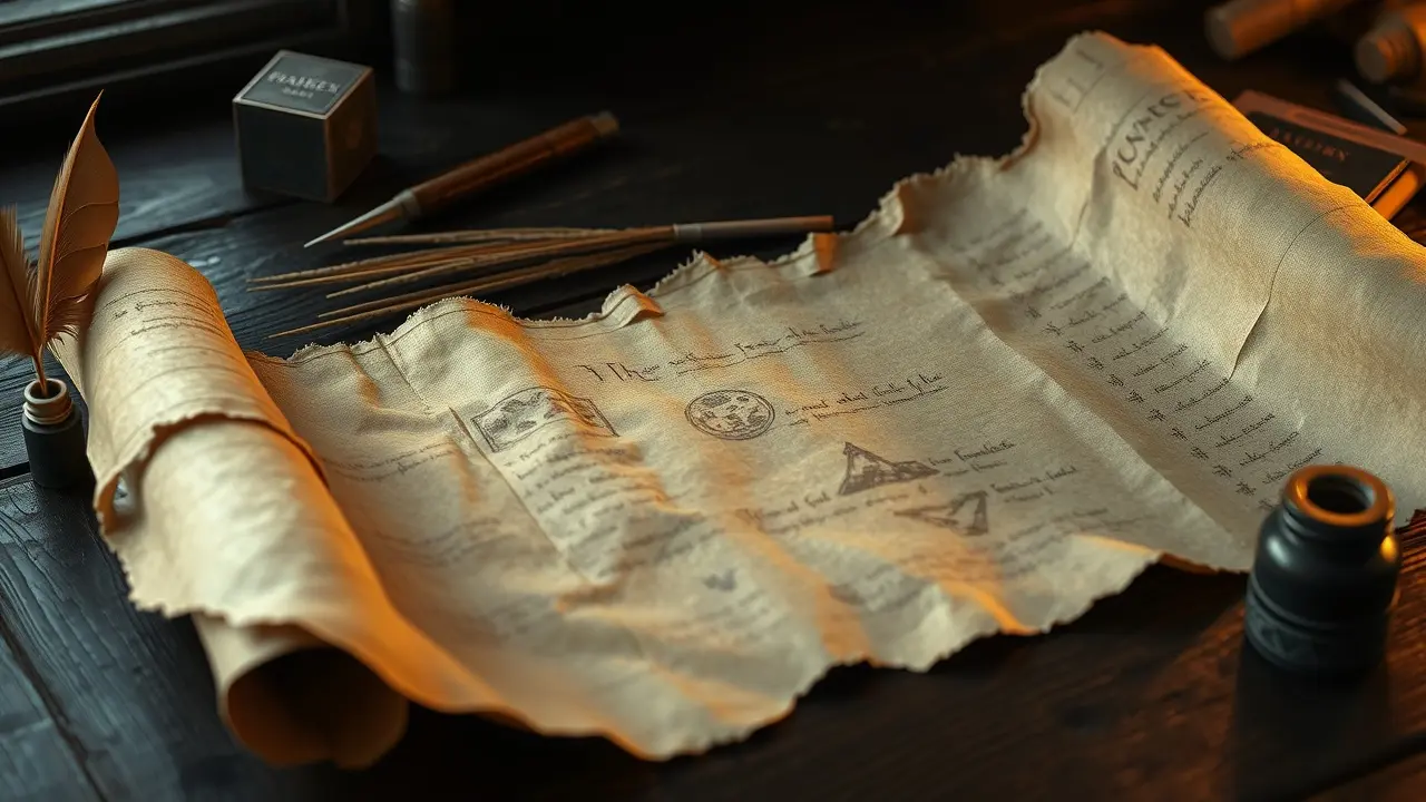 Sonhar com Pergaminho: Decifre os Mistérios e Mensagens Ocultas Pergaminho antigo iluminado