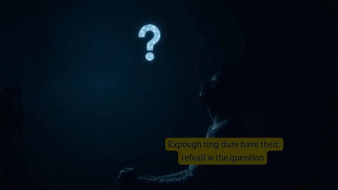 Significado de Sonhar com Pergunta: Desvende os Mistérios! Pessoa pensativa sob ponto de interrogação luminoso.