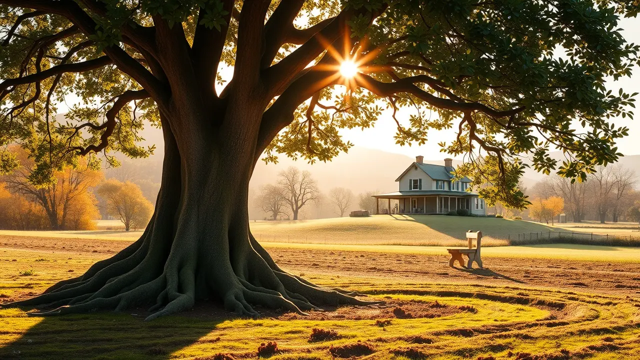 Ávore enraizada simbolizando permanência e estabilidade