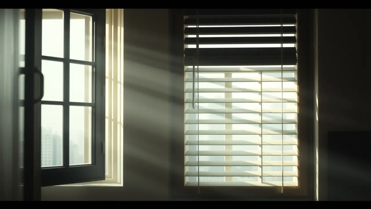 Sonho com persiana iluminada