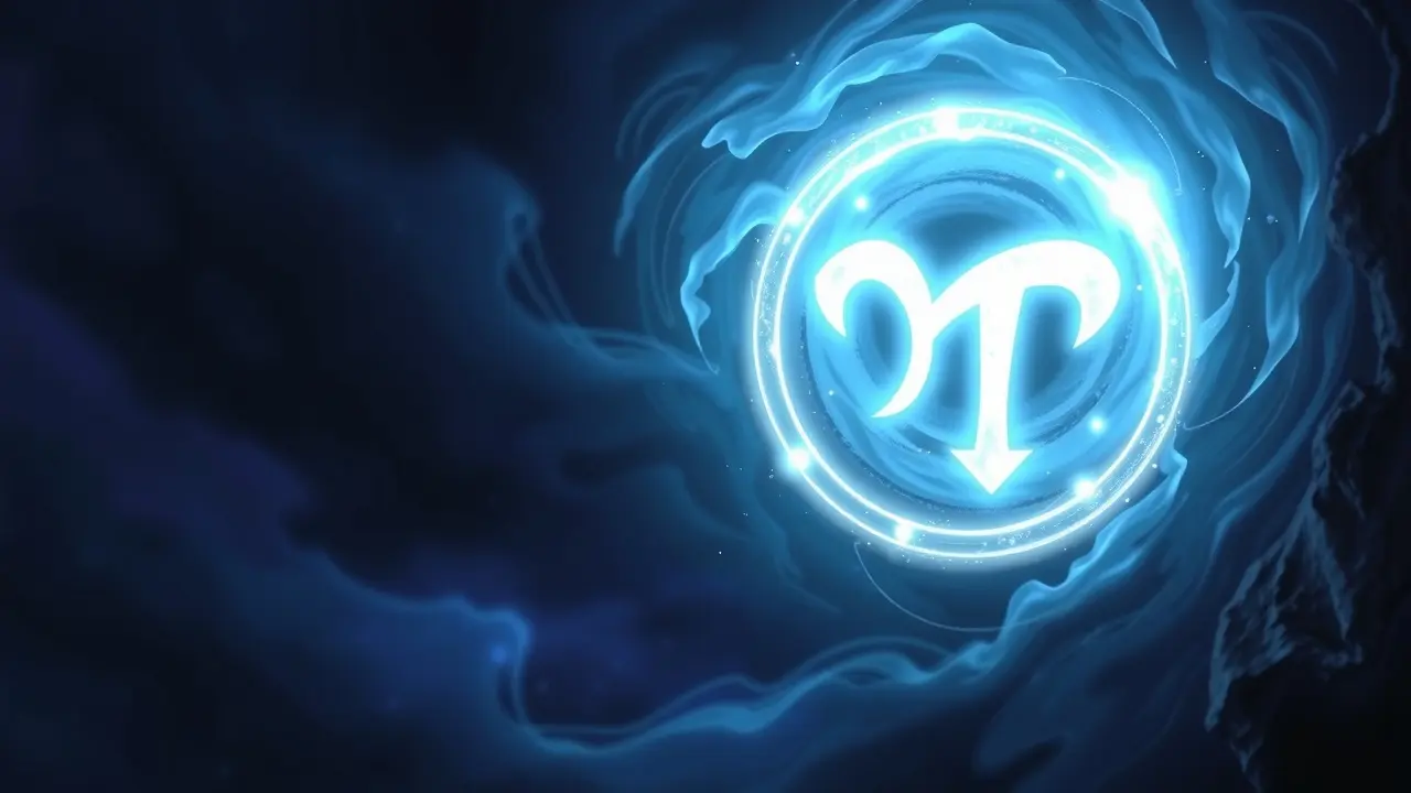 Sonhar com Pertho: Desvende os Mistérios e Significados Ocultos Runa Pertho brilhante representando mistério.