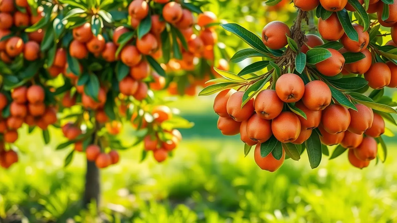 Sonhar com Pêssego: Descubra os Significados Ocultos Péssegos maduros em um pessegueiro.