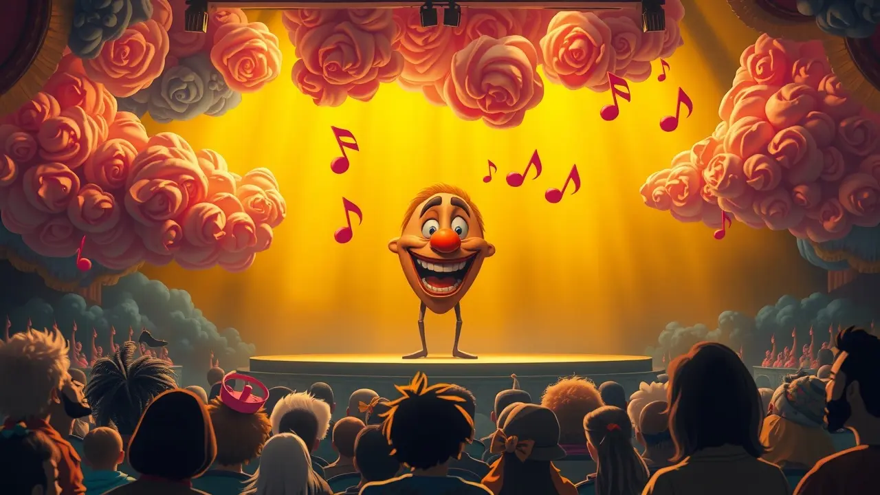 Sonho com palco e comediante contando piadas.