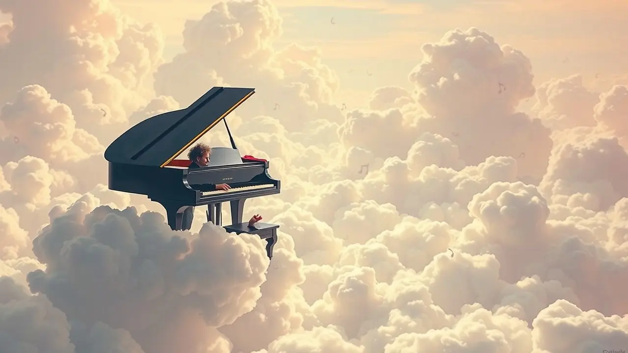 Sonhar com Piano: Descubra os Significados e Interpretações Piano flutuando nas nuvens em sonho