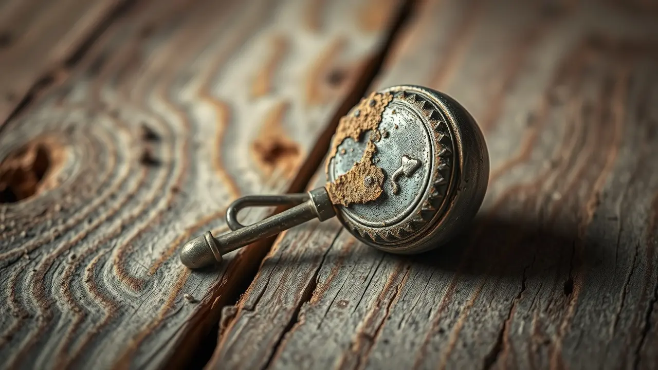 Pino enferrujado sobre madeira