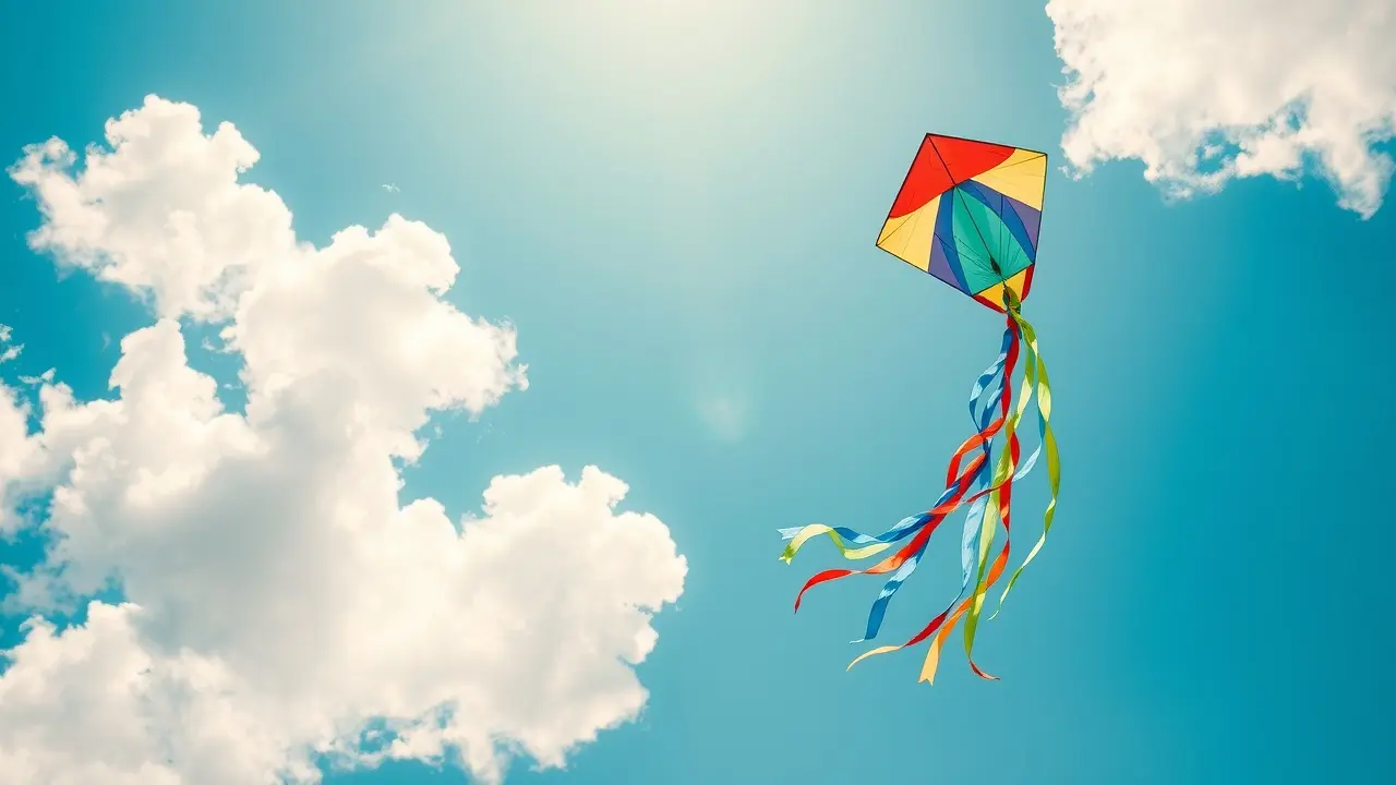 Significado de Sonhar com Pipa: Descubra as Mensagens do Seu Subconsciente Pipa colorida voando alto no céu azul