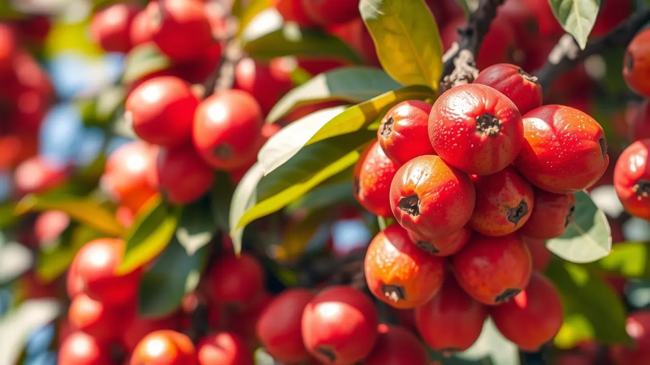 Sonhar com Pitanga: Descubra os Significados e Interpretações Pé de pitanga carregado de frutos vermelhos e maduros.