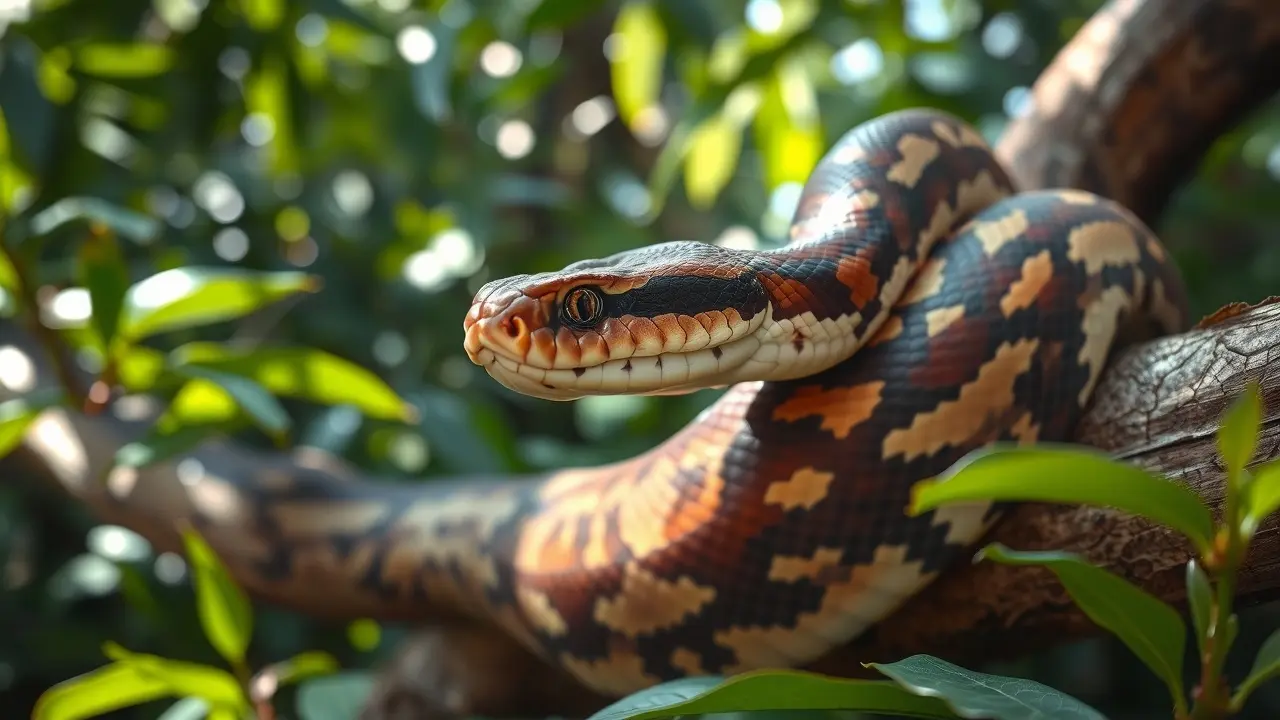 Sonhar com Píton-Reticulada: Desvende os Significados Ocultos Píton-reticulada em seu habitat natural.