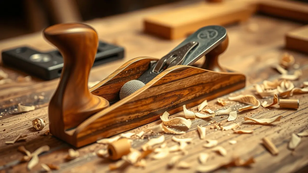 Sonhar com Plaina: Descubra os Significados Ocultos! Plaina de madeira sobre bancada