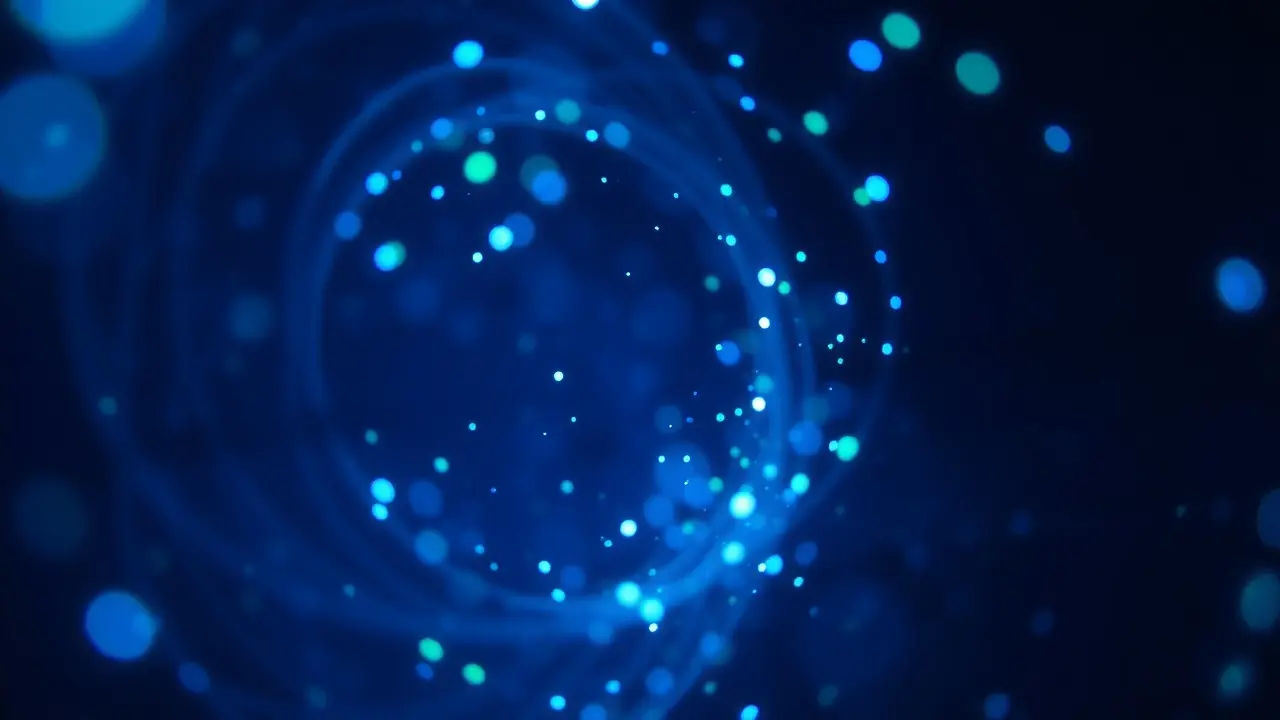 Plâncton bioluminescente iluminando o oceano