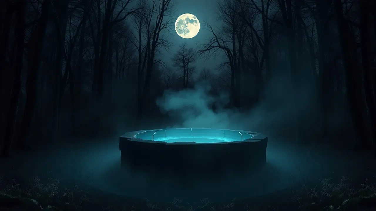 Sonhar com Poço: Desvende os Significados e Simbolismos! Poço escuro e misterioso em noite de lua cheia