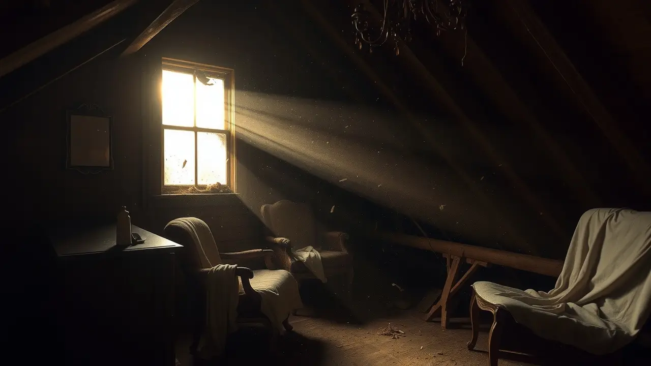 Sonhar com Poeira: Descubra os Significados e Interpretações Ático empoeirado com raio de sol