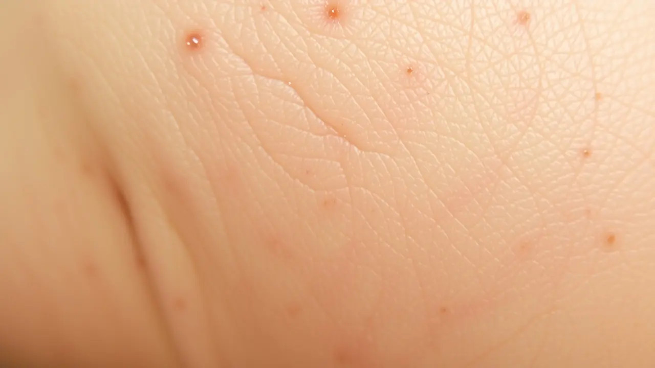 Pele humana com poros visíveis