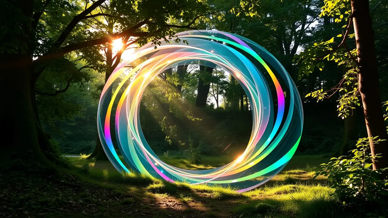 Sonhar com Portal: Descubra o Significado e as Mensagens Ocultas Portal brilhante em meio a floresta.