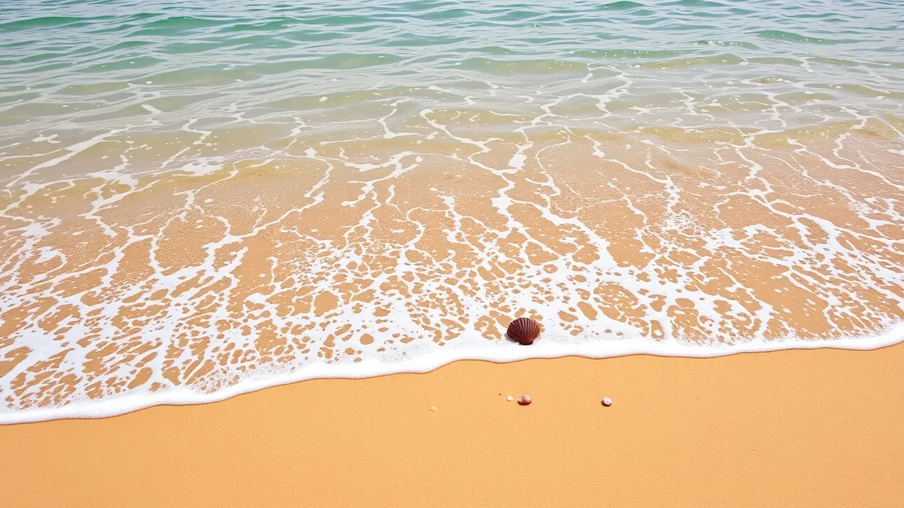 Praia paradisíaca com água cristalina