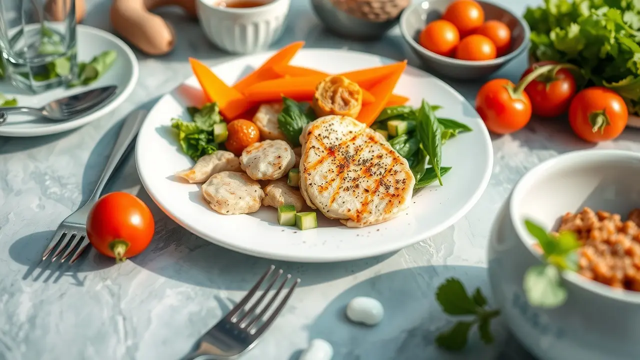 Significado de Sonhar com Prato: Descubra as Mensagens Ocultas Prato cheio de comida saudável.