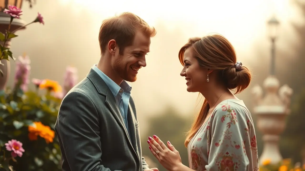 Sonho com Príncipe Harry em jardim real