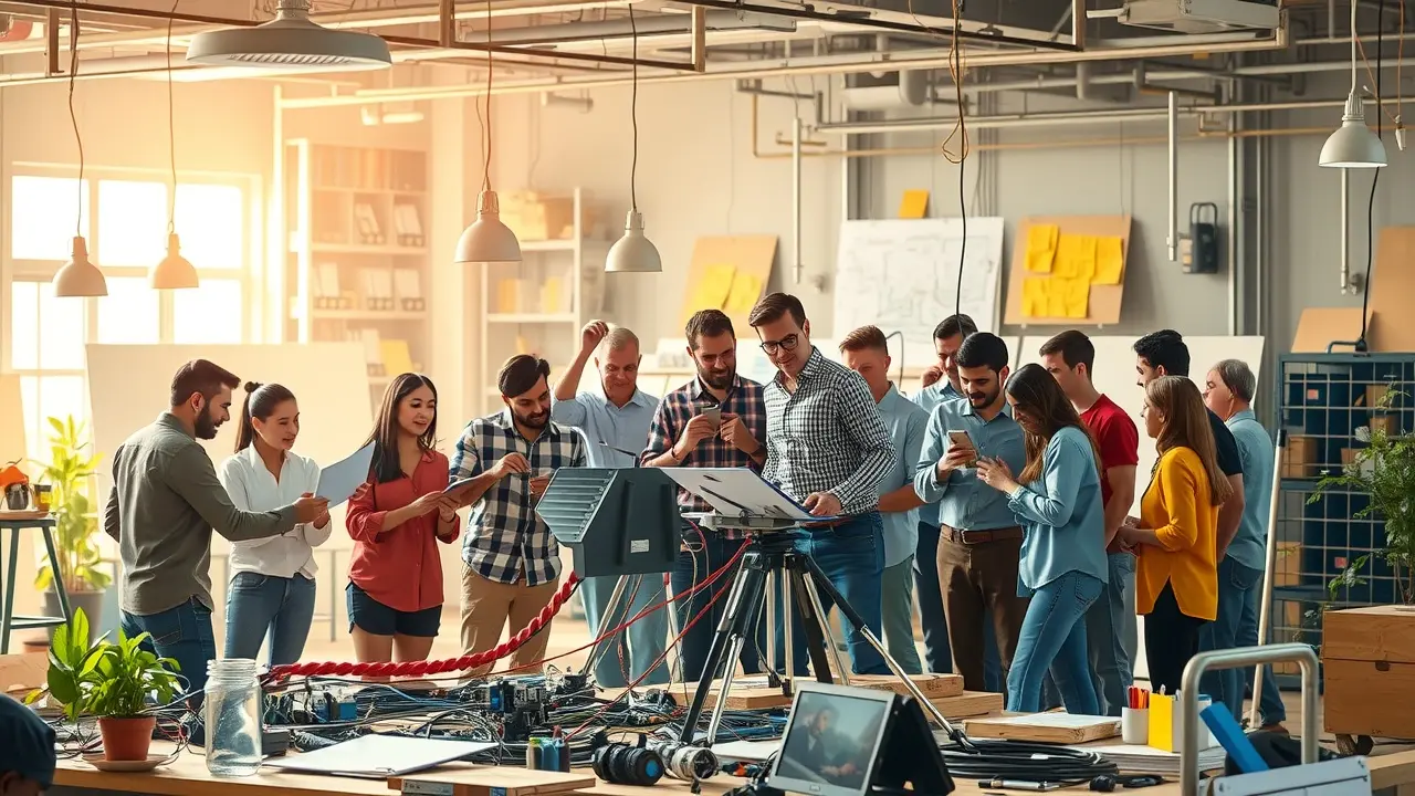 Sonhar com Produção: Descubra os Significados Ocultos! Equipe trabalhando em projeto de produção
