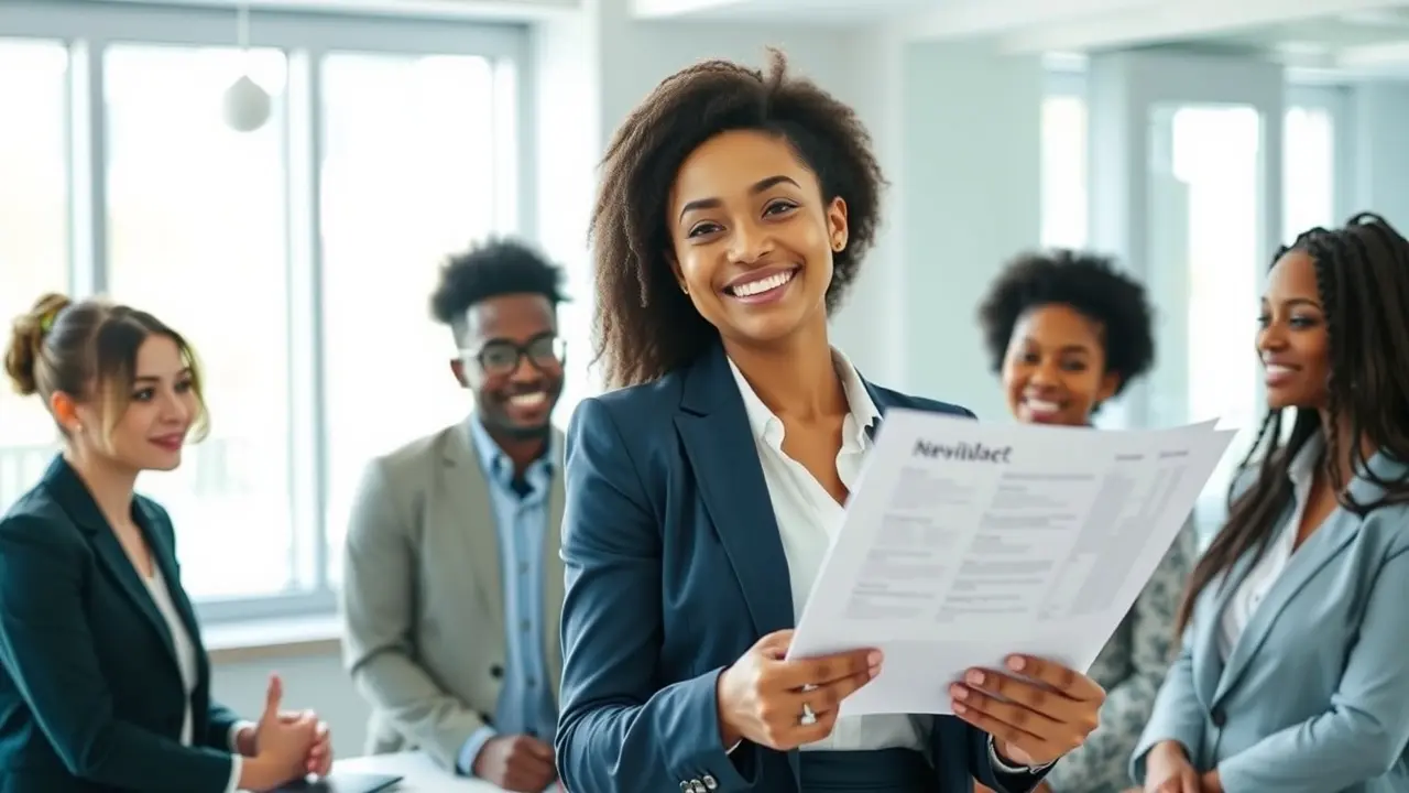 Sonhar com Profissionalização: Decifre os Significados e Próximos Passos Mulher confiante apresentando projeto no escritório