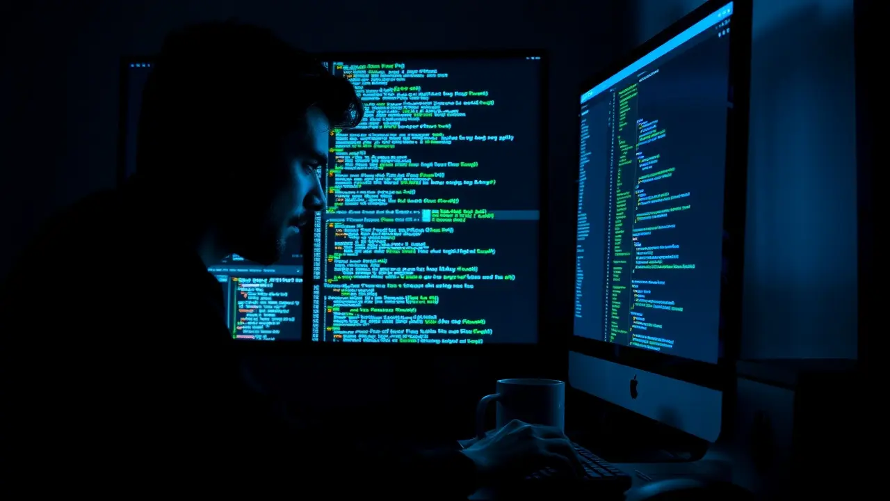 Significado de Sonhar com Programação: Desvende os Códigos do Inconsciente Pessoa concentrada em tela com código de programação