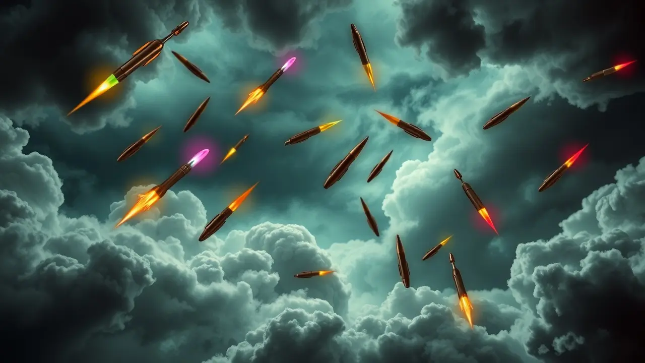 Sonhar com Projétil: Desvende os Significados e Interpretações Sonho com projéteis e nuvens tempestuosas