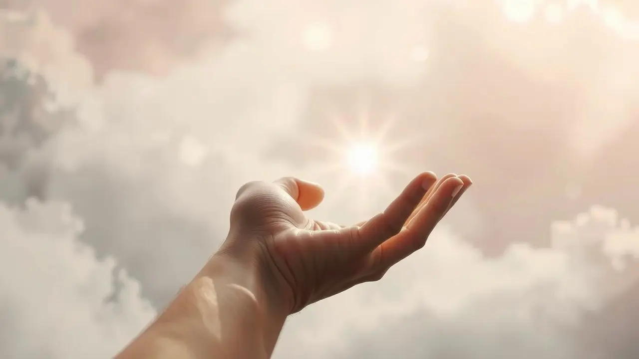 Significado de Sonhar com Promessa: Decifre os Sinais do Inconsciente Mão alcançando uma promessa brilhante em sonho