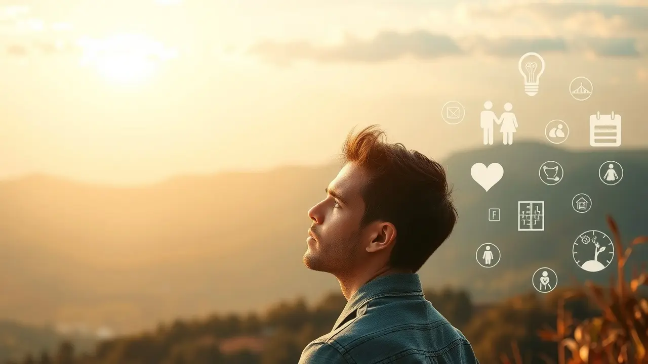 Sonhar com Prospecção: Desvende os Significados e as Mensagens Ocultas Pessoa contemplando horizonte com oportunidades