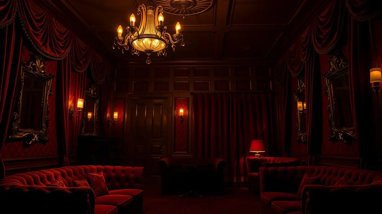 Significado de Sonhar com Prostíbulo: Desvendando os Simbolismos Ocultos Interior de um prostíbulo antigo com iluminação suave