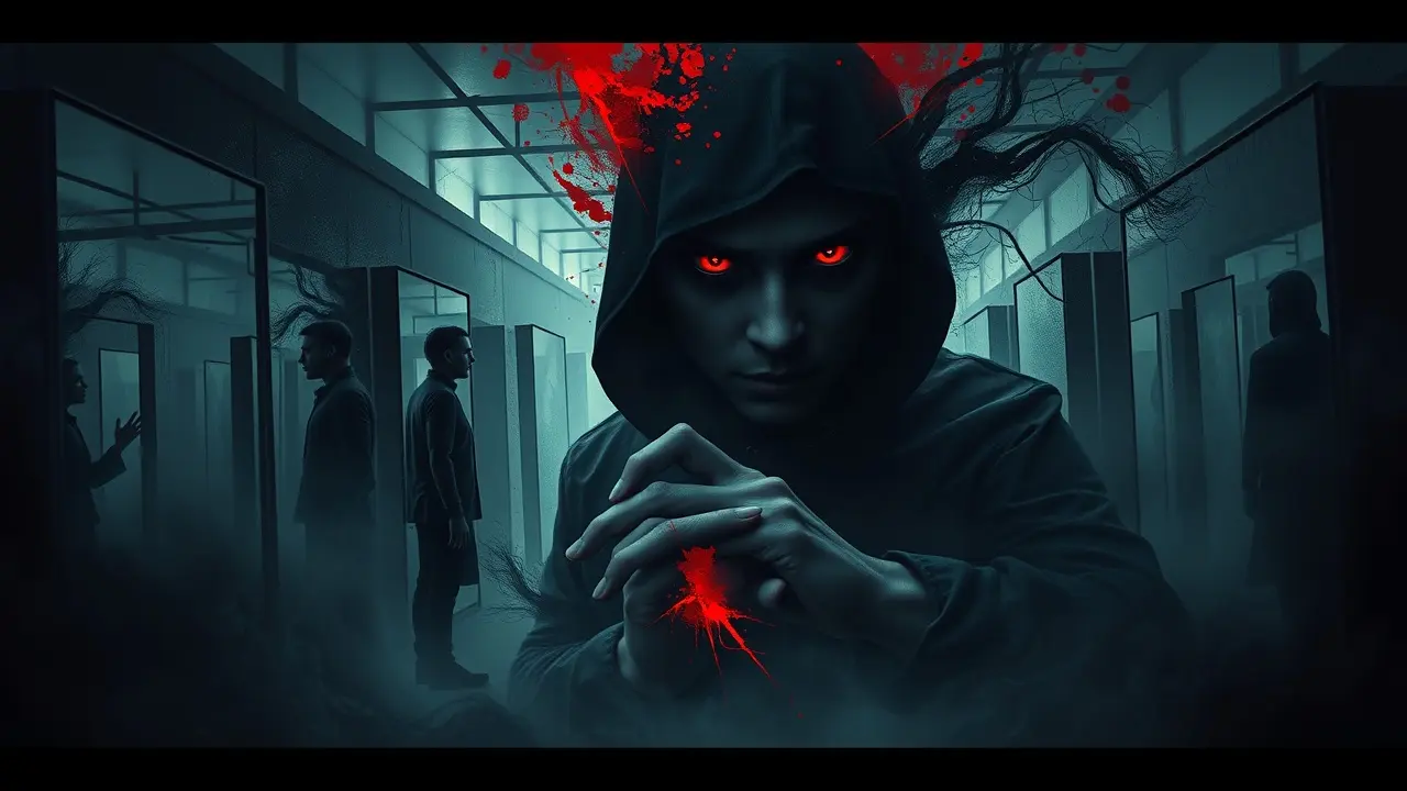 Sonho perturbador com figura sombria.