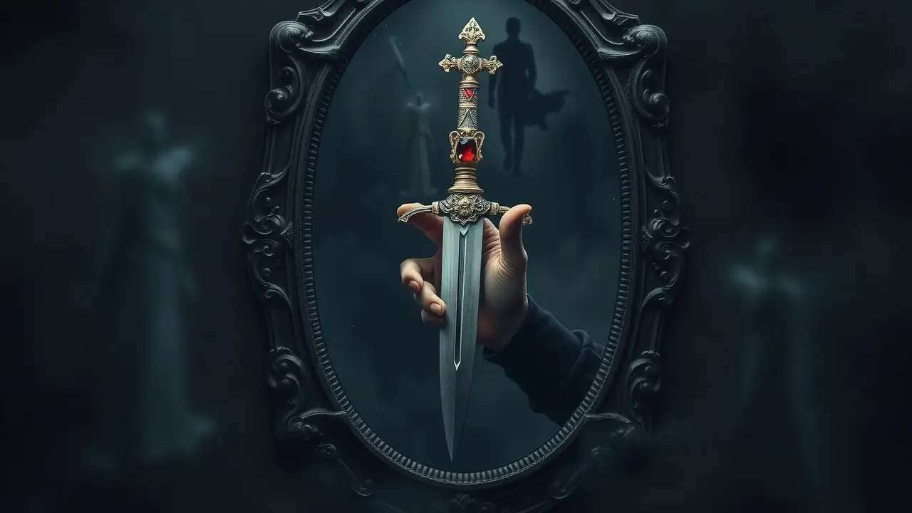Sonhar com Punhal: Descubra o Significado Oculto! Mão segurando um punhal em um sonho.