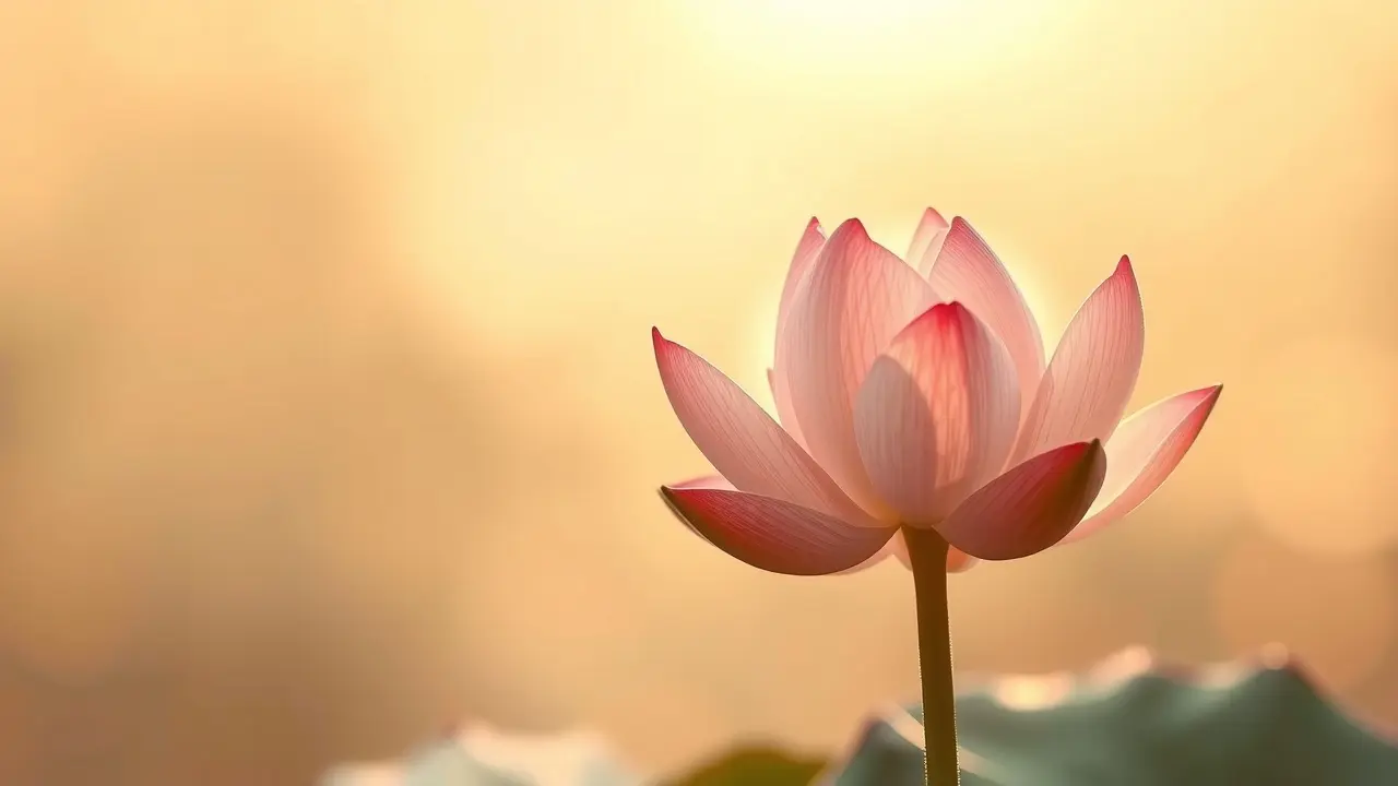 Sonhar com Purna: Desvende os Significados e Simbolismos Ocultos Flor de lótus radiante simbolizando purna