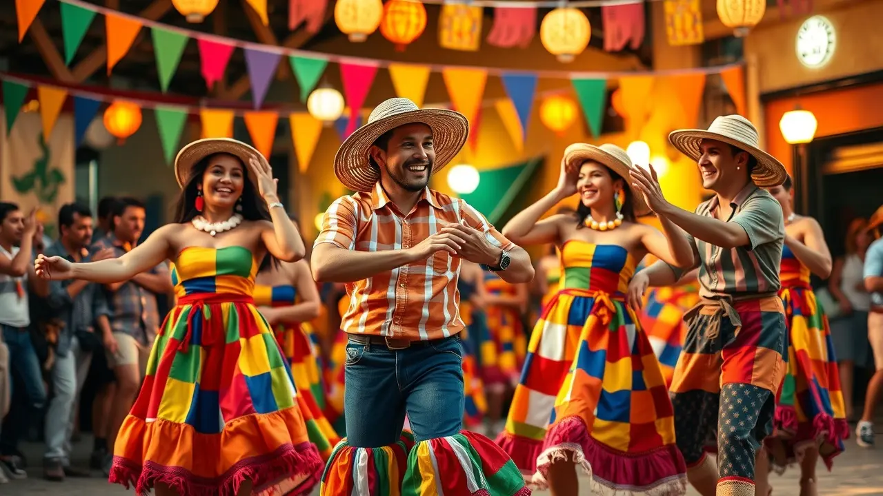 Sonhar com Quadrilha: Descubra os Significados e Interpretações Quadrilha dançando em festa junina.