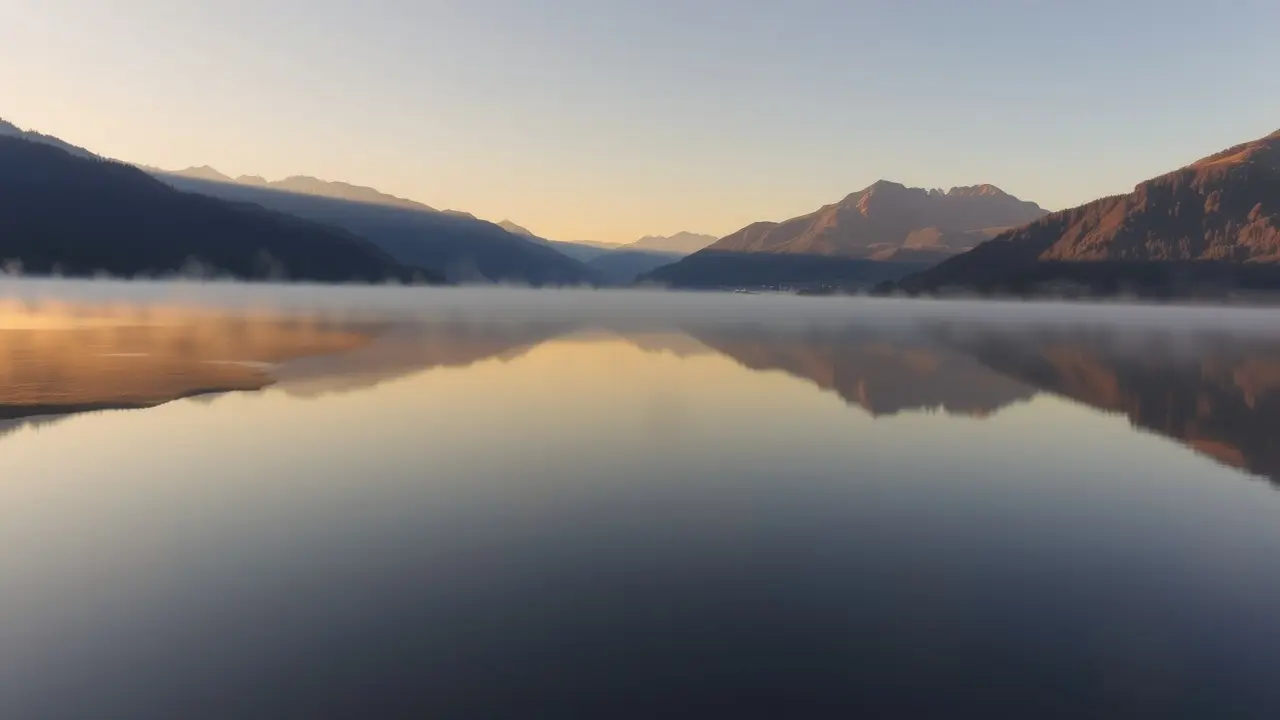 Significado de Sonhar com Quietude: Paz Interior e Reflexão Paisagem serena refletida em lago, simbolizando paz