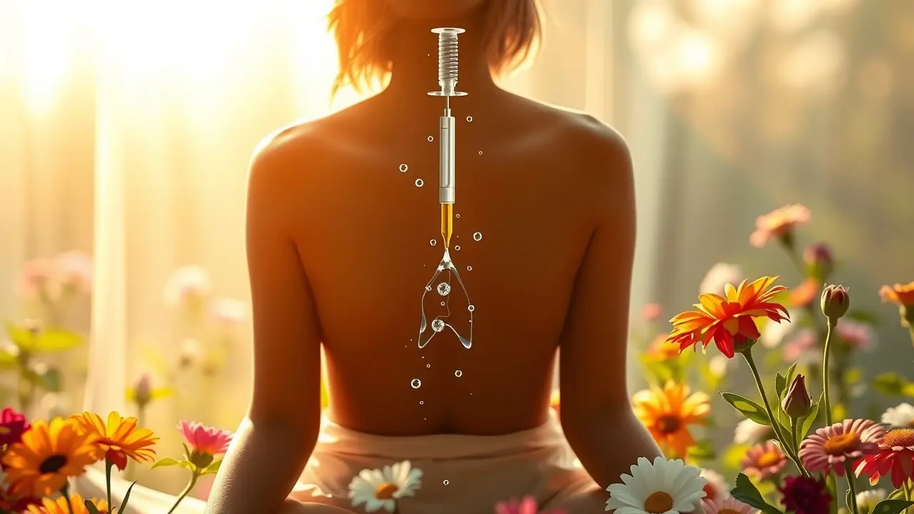 Mulher recebendo cura da natureza, sonhar com quimioterapia