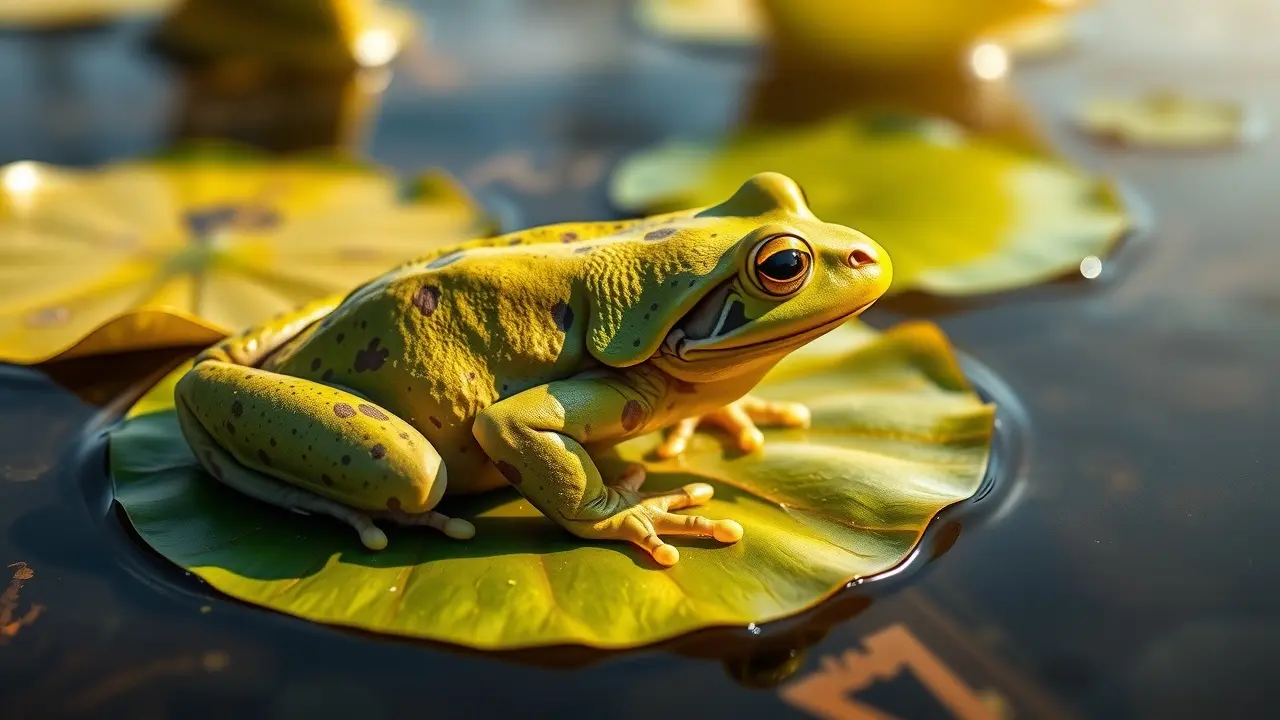 Sonhar com Rã: Descubra os Significados e Simbolismos Ocultos Rã verde sobre folha de vitória-régia